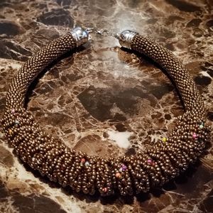 All purpose beaded necklace with a splash of color